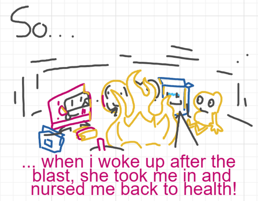 A panel from I've Been Everywhere, Man, episode nine of the Board Boards object show by Furretwalk/WalkingFurret.